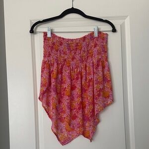 Floral strapless top